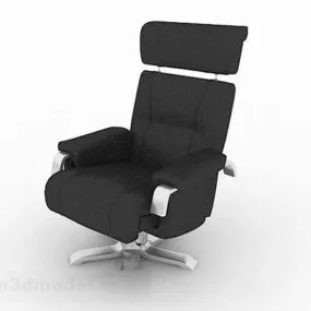 Modern Minimalist Black Lounge Chair V1 3d model