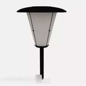 Black Garden Lamp V3 3d model