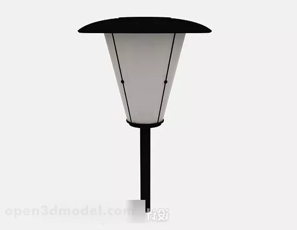 Black Garden Lamp V3 3d model Black Garden Lamp V3 3d model