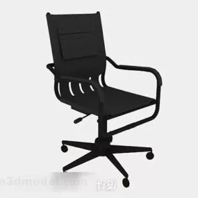 Black Office Chair V17 3d model