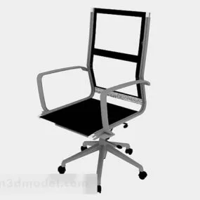 Black Office Chair V18 3d model