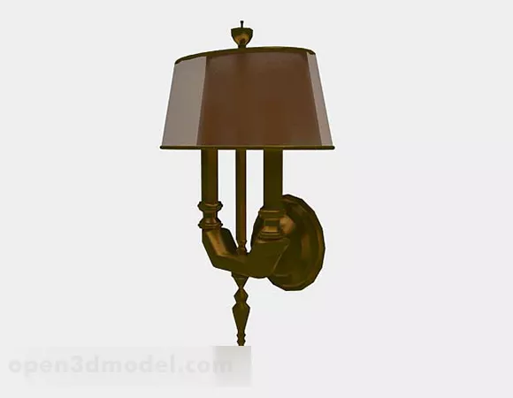 Brown Wall Lamp V1 3d model Brown Wall Lamp V1 3d model