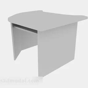 Gray Office Desk V16 3d model