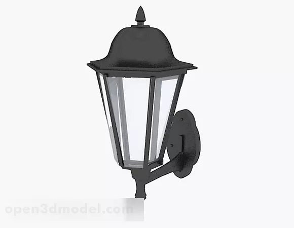 European Style Black Garden Lamp V2 3d model European Style Black Garden Lamp V2 3d model