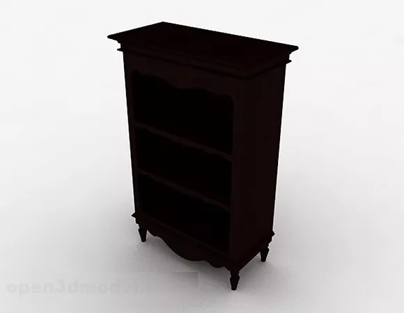 Brown Wooden Display Cabinet V6 3d model Brown Wooden Display Cabinet V6 3d model