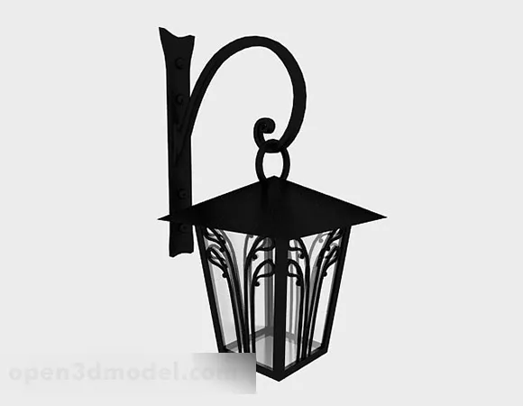 Black Garden Lamp V4 3d model Black Garden Lamp V4 3d model