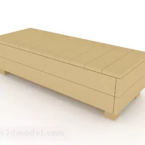 Yellow Wooden Tv Cabinet V17 3d model