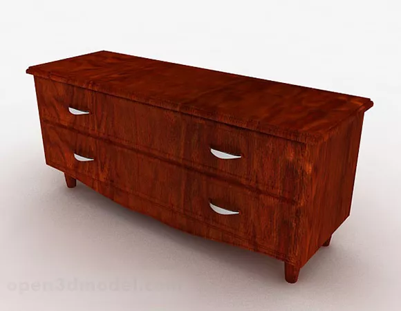 Brown Wooden Tv Cabinet V33 3d model Brown Wooden Tv Cabinet V33 3d model