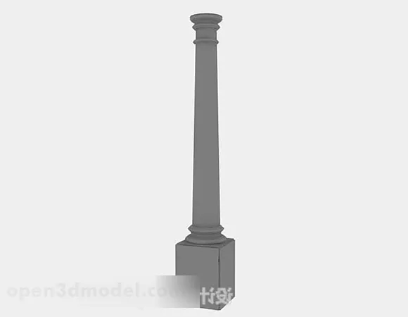 Square Pillar Concrete 3d model