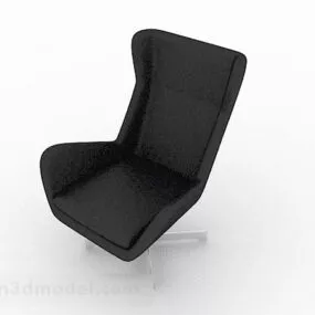 Black Office Chair V20 3d model