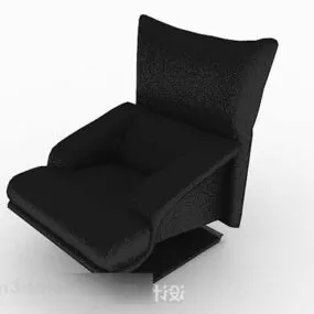 Black Single Sofa V2 3d model