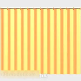 Yellow Simple Curtain V1 3d model