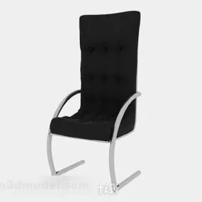 Black Office Chair V21 3d model