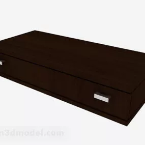 Wooden Brown Tv Cabinet V4 3d model