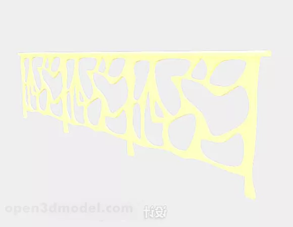 Yellow Personality Railing V1 3d model Yellow Personality Railing V1 3d model
