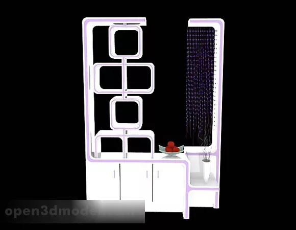 White Display Cabinet 3d model White Display Cabinet 3d model