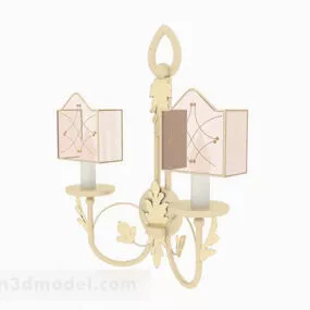 Yellow Wall Lamp V8 3d model