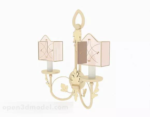 Yellow Wall Lamp V8 3d model Yellow Wall Lamp V8 3d model