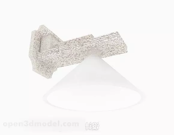 White Wall Lamp V5 3d model White Wall Lamp V5 3d model
