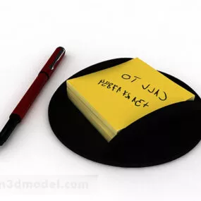 Yellow Sticky Note V1 3d model