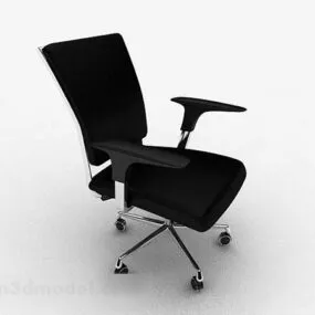 Black Office Chair V24 3d model