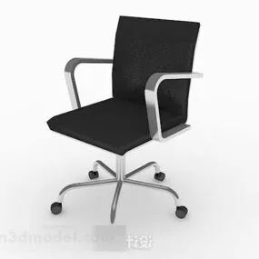 Black Minimalist Lounge Chair 3d model