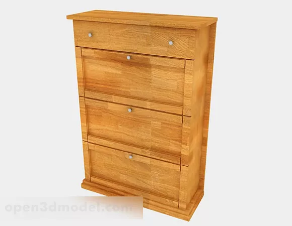 Yellow Wooden Office Cabinet V5 3d model Yellow Wooden Office Cabinet V5 3d model