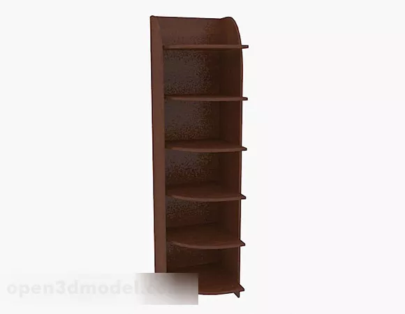 Wooden Brown Display Cabinet V2 3d model Wooden Brown Display Cabinet V2 3d model