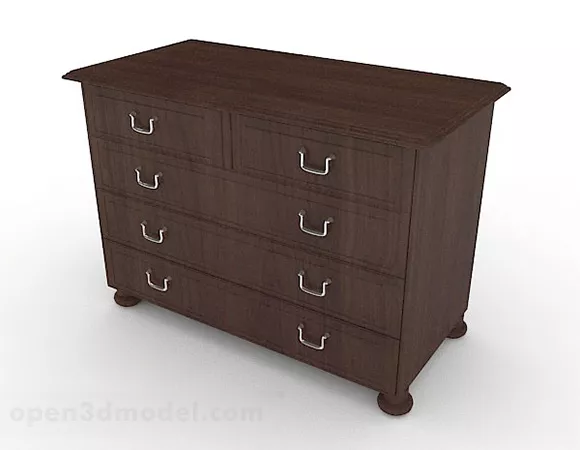 Brown Wooden Office Cabinet V15 3d model Brown Wooden Office Cabinet V15 3d model