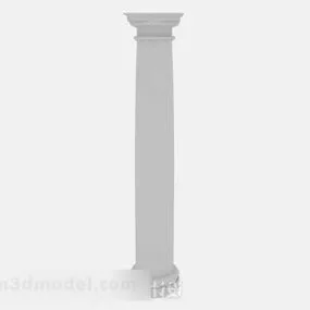 Chinese Style Gray Pillar 3d model