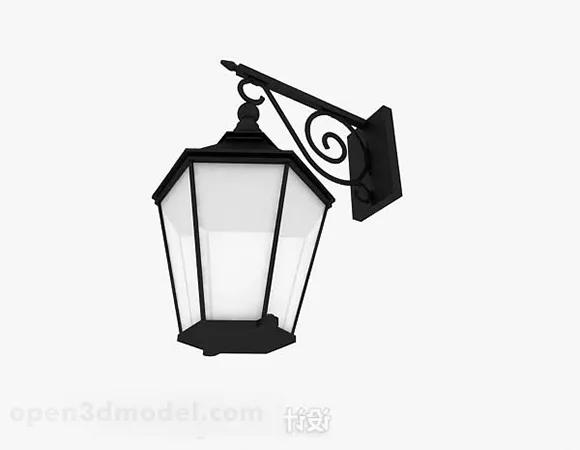 Black Garden Lamp V5 3d model Black Garden Lamp V5 3d model