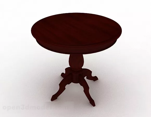 Wooden Dark Brown Dining Table 3d model Wooden Dark Brown Dining Table 3d model