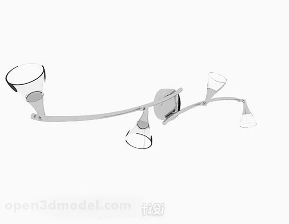Gray Personality Wall Lamp V1 3d model Gray Personality Wall Lamp V1 3d model