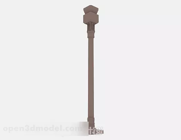 Painted Stone Pillar Lowpoly 3d model