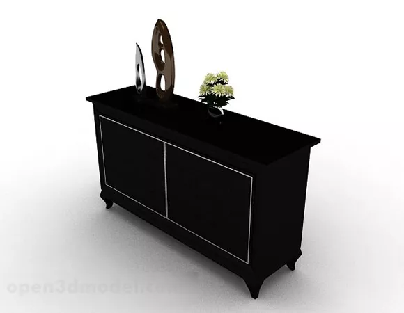 Black Minimalist Office Cabinet V1 3d model Black Minimalist Office Cabinet V1 3d model