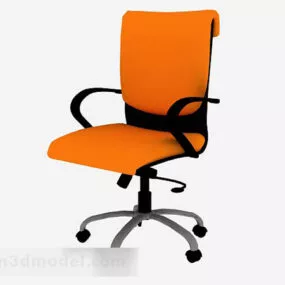 Orange Office Chair V3 3d model