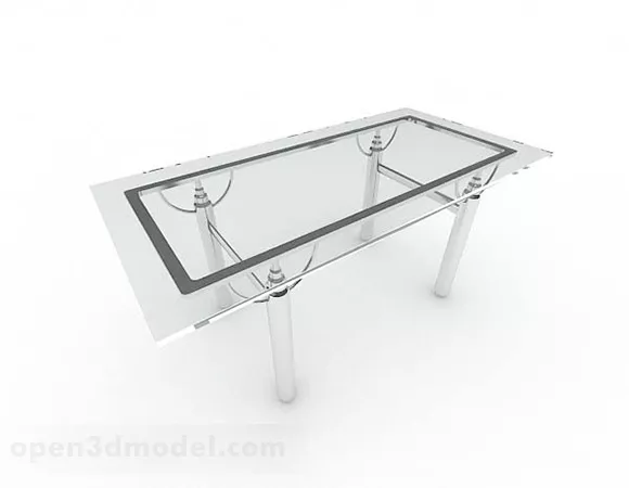 Gray Glass Dining Table V1 3d model Gray Glass Dining Table V1 3d model