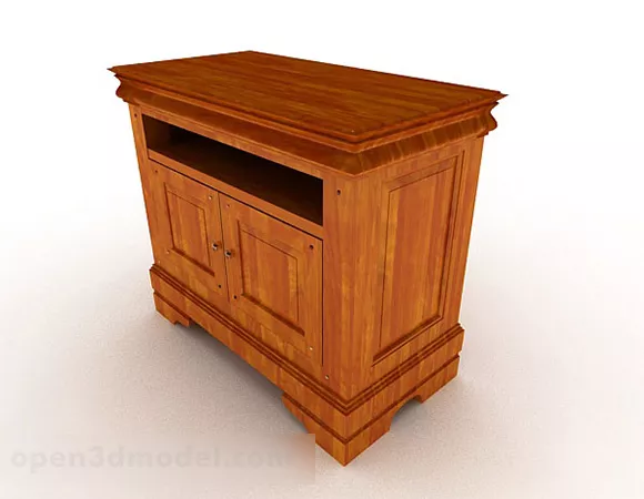 Yellow Brown Wooden Bedside Table V1 3d model Yellow Brown Wooden Bedside Table V1 3d model