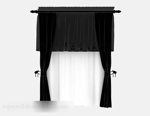 Black Curtain 3d model Black Curtain 3d model