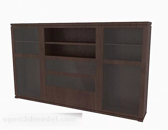 Wardrobe Two Door With Drawer 3d model