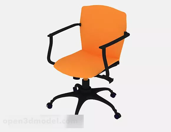 Orange Office Chair V4 3d model Orange Office Chair V4 3d model
