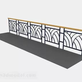 Black Railing V2 3d model