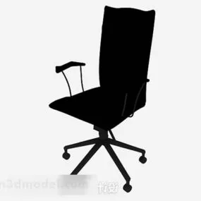 Black Office Chair V26 3d model