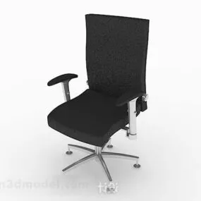 Modern Minimalist Black Lounge Chair V2 3d model