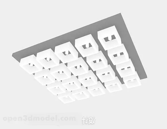 Gray Ceiling Lamp V3 3d model Gray Ceiling Lamp V3 3d model
