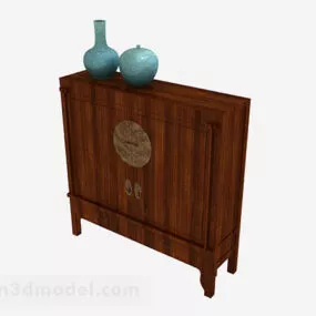 Chinese Style Wooden Cabinet V3 3d model