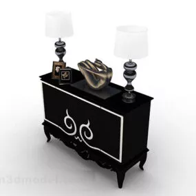 Black Entrance Cabinet V1 3d model