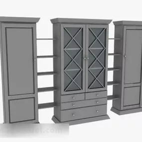 Gray Wardrobe V1 3d model