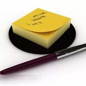 Yellow Sticky Note V2 3d model