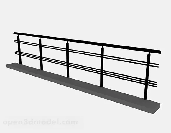 Black Railing V3 3d model Black Railing V3 3d model